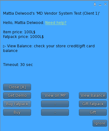 User Menu