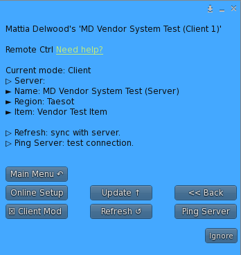 Remote Control Plugin - Menu (Client)