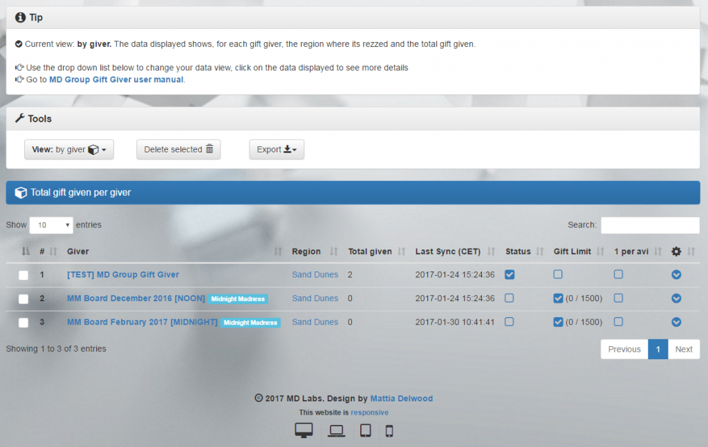 MD Group Gift Giver – homepage