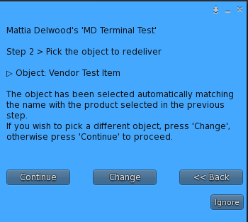 Mass Redelivery – Step 2 – Object selection