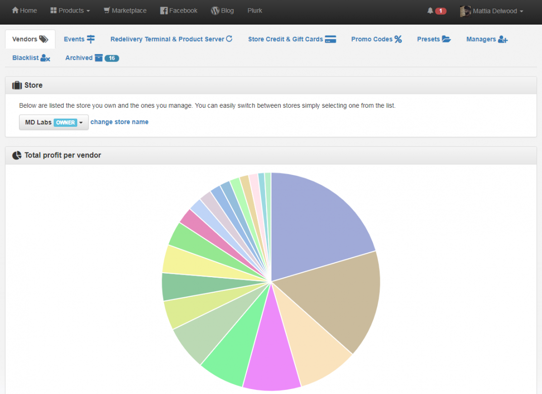 MD Vendor System User Manual (4.0) MD Labs