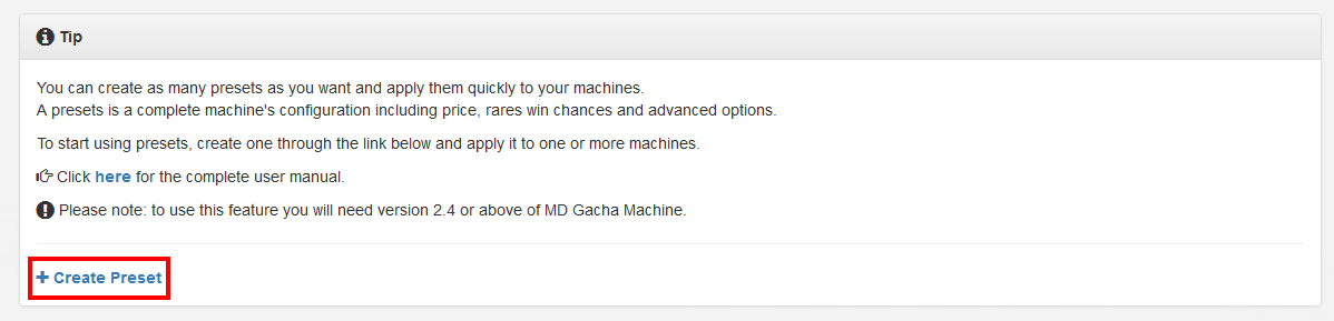 MD Gacha Machine – User Manual | MD Labs