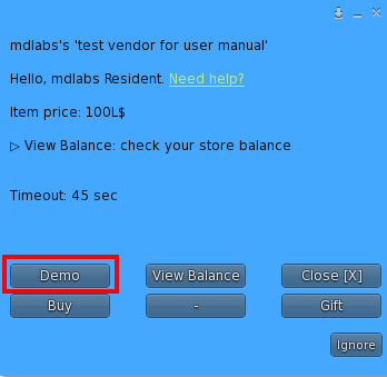 User Menu – Get Demo