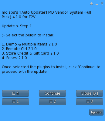 MD Vendor System Auto Updater for E2V – Plugin selection