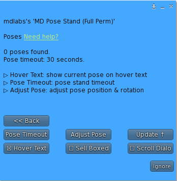 Poses Plugin – Menu