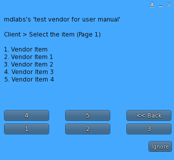 Client connection – Step 3 – Product selection