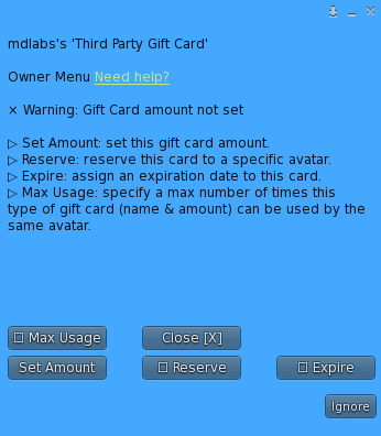 MD Gift Card Script – Gift card configuration