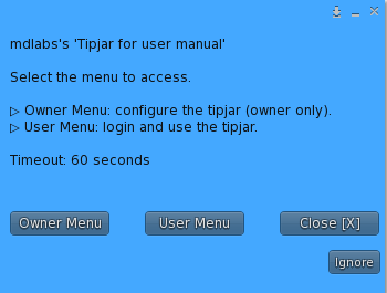 MD Tipjar - selection menu