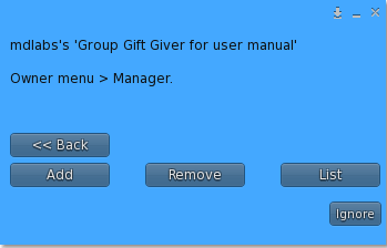 MD Group Gift Giver Script -Manager Menu