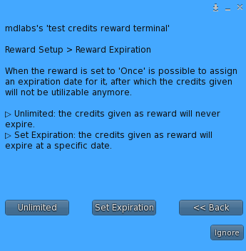 MD Credits Reward Terminal – Expiring store credits setup