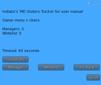MD Visitors Tracker - users submenu